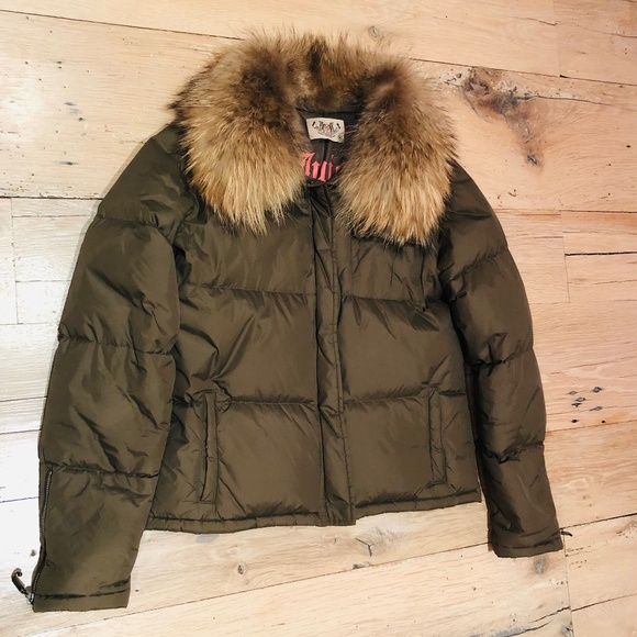Juicy Couture Jackets & Blazers - Juicy Couture Puffer Jacket with Fur in Army
